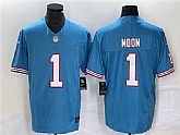 Men's Tennessee Titans #1 Warren Moon Light Blue 2023 F.U.S.E. Vapor Limited Throwback Stitched Football Jersey,baseball caps,new era cap wholesale,wholesale hats